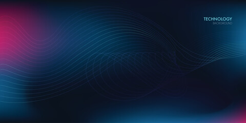 Geometric abstract background with connected lines.  Connectivity flow point. Molecule and communication background. Graphic connection background