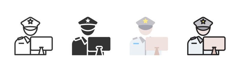 Officer Icon Pack In Multiple Styles