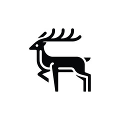 Stag stylized vector icon