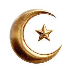 golden crescent moon
