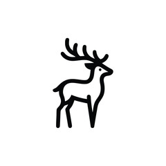 Standing deer line drawing