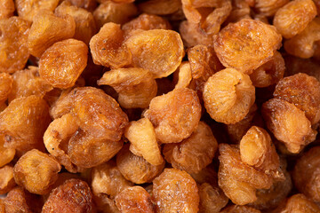 close up of dried Longans background