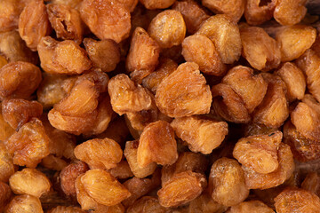 close up of dried Longans background