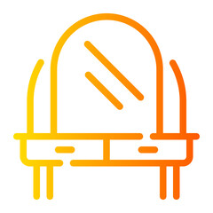 dressing table gradient icon