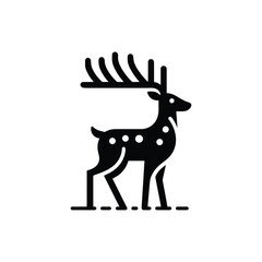 Stylized deer silhouette with antlers
