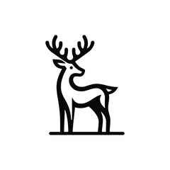 Minimalist deer vector silhouette