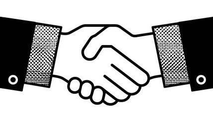 Two hands shaking in a business meeting