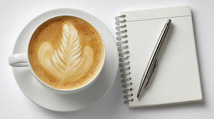 Concept of relaxation and creativity, as the coffee