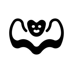 Bat Icon Vector Symbol Design Illustration