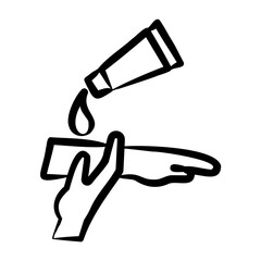 Body Lotion Icon - Handdrawn