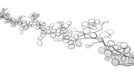 Obraz premium A line of circles and dots that are connected to each other
