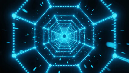 Tech-savvy data tunnel time travel future network background