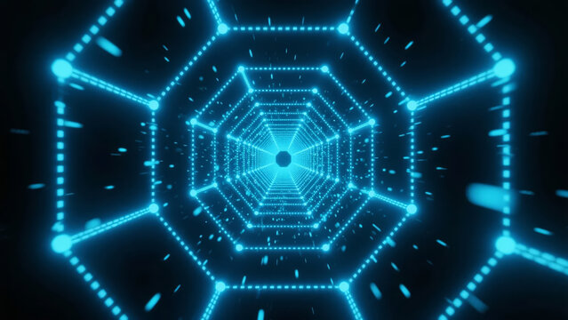 Tech-savvy data tunnel time travel future network background