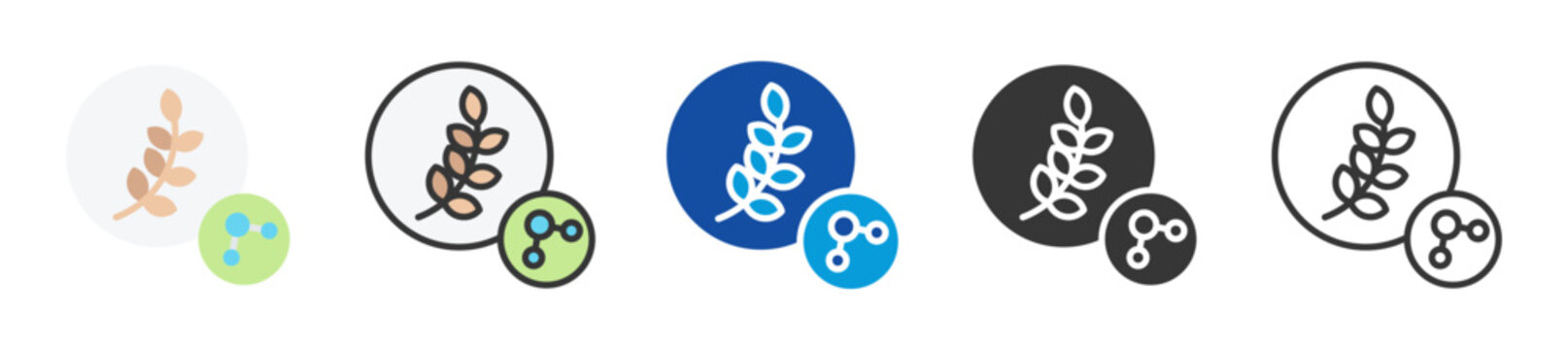 carbohydrate icon set multi style various collection