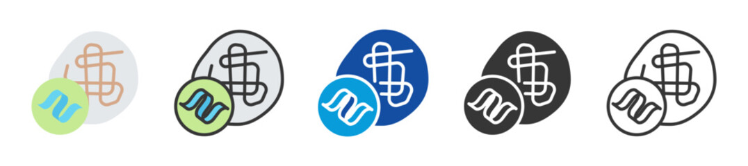 quaternary structure icon set multi style various collection