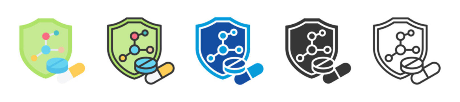 inhibitor icon set multi style various collection