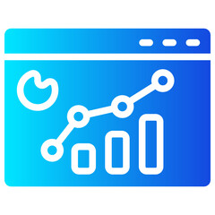 statistic gradient fill icon
