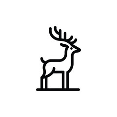 Deer bold outline drawing