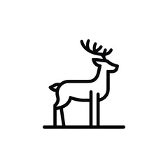 Stag symbol with antlers outline