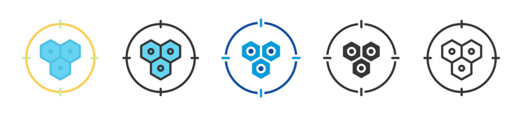 cancer screening icon set multi style various collection