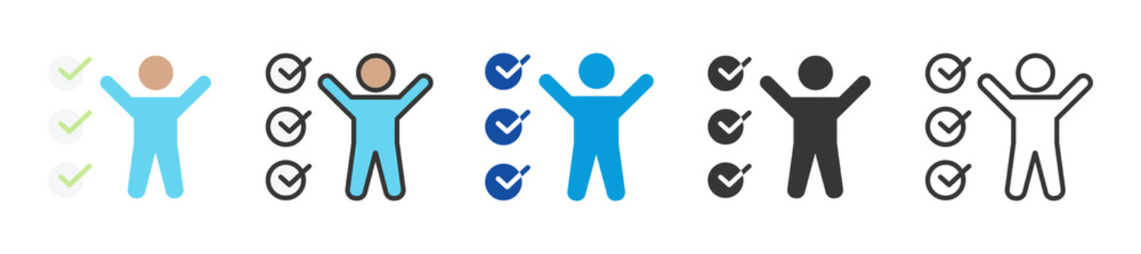 ergonomics assessment icon set multi style various collection