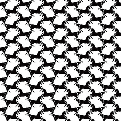 Simple and beautiful horse silhouette textile pattern,