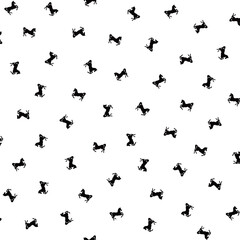 Simple and beautiful horse silhouette textile pattern,