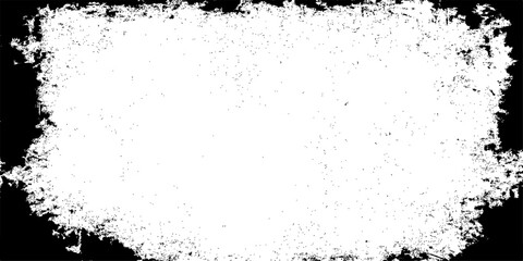 Black ink splatter grunge vector texture frame illustration background