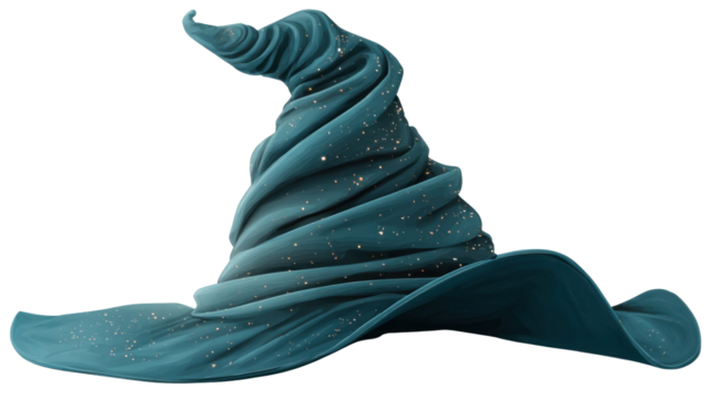The image shows a wizard or witch's hat on white background 