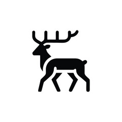 Deer stag animal silhouette vector