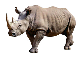 Fototapeta premium Rhinoceros isolated on a transparent or white background