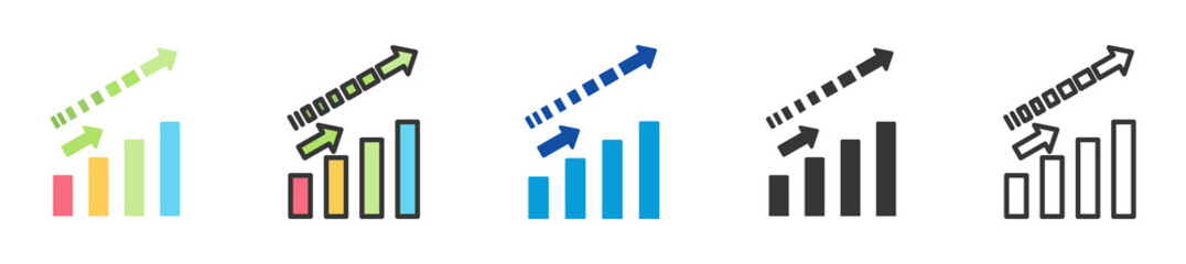 acceleration icon set multi style various collection