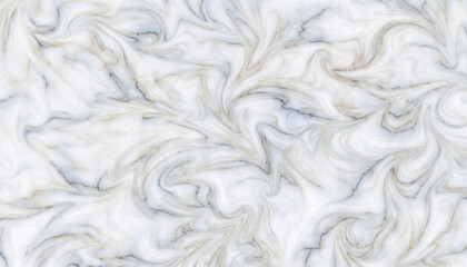 Obraz premium Elegant white marble texture with intricate grey and beige swirling patterns.