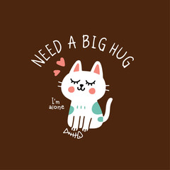 Cat cartoon vector set for kids product 