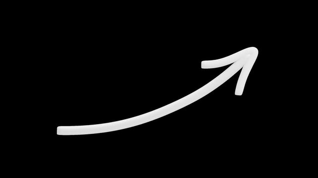 3D Scribble Up Arrow | Alpha Channel