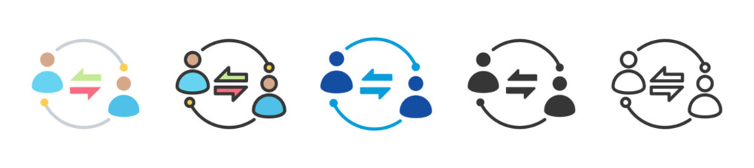 interaction icon set multi style various collection