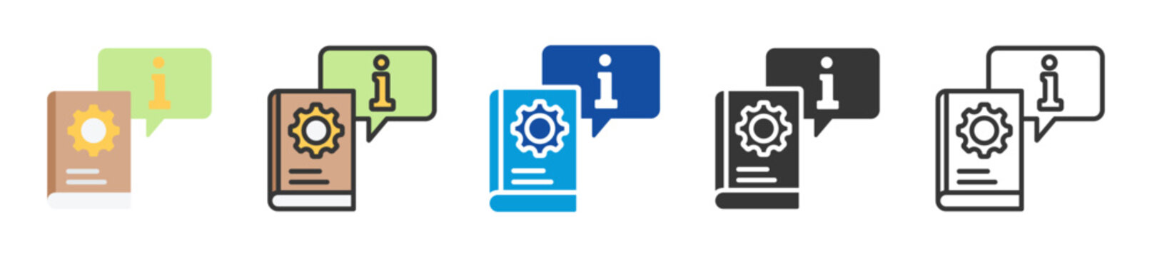 user guide icon set multi style various collection