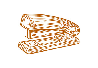 Stapler hand drawn simple  vector illustration