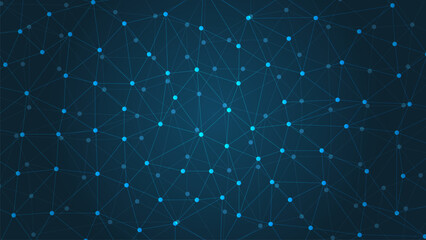 Technology network internet connection. Abstract plexus technology futuristic network blue background