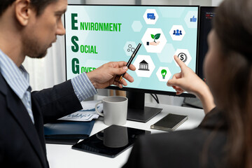 ESG environmental social governance policy for brisk business to set a standard to achieve high ESG score