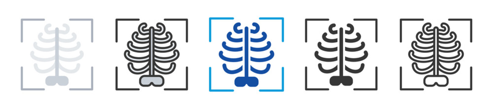 radiology icon set multi style various collection