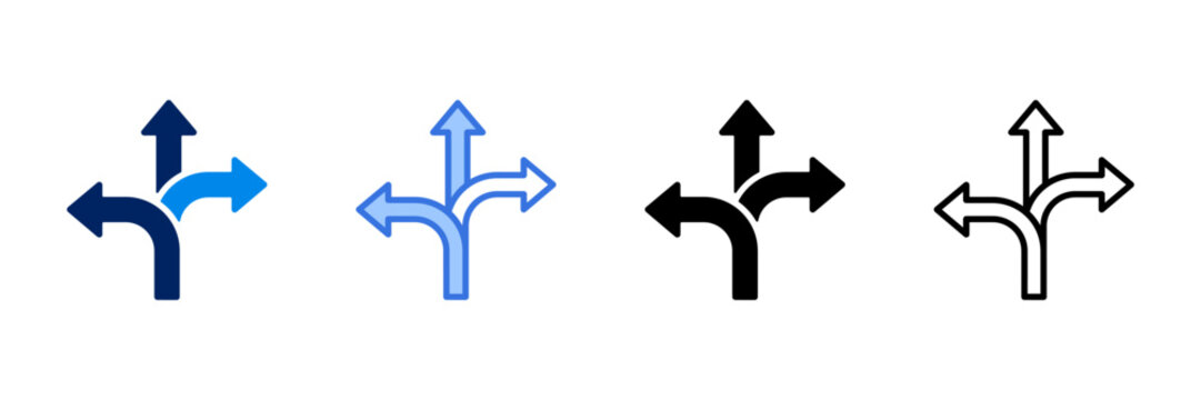 Crossroads  Icon Set Different Style Collection 