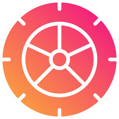 Fototapeta premium tire gradient fill icon