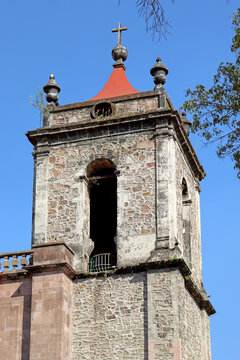 Torre campanario de la Parroquia de San Antonio de Padua en Tultitl&aacute;n, Estado de M&eacute;xico, M&eacute;xico. Siglo XVI.