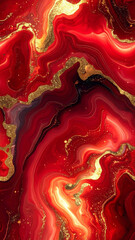 赤 金 キラキラ ラメ マーブル 背景素材