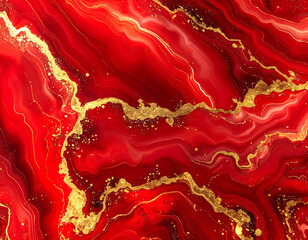 赤 金 キラキラ ラメ マーブル 背景素材