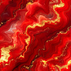 赤 金 キラキラ ラメ マーブル 背景素材