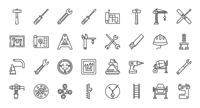 Collection of construction icons for your design
