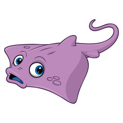 Vector illustration of cartoon character skate isolated on white background suitable for fun sport street art or skating themed creative cartoon artwork design