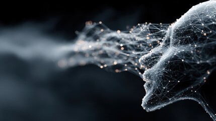 Abstract image depicting a digital face, representing ai or the concept of digital thought